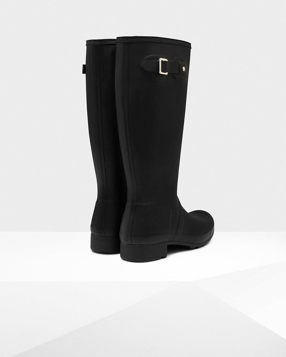 Botas de Lluvia Altas Hunter Mujer - Original Tour Foldable - Negros - CRJOUED-87